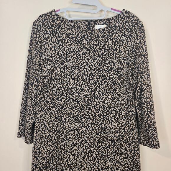Women's Chico's "So Slimming" Cheetah Print Knit Sheath Dress | Size 1 (Medium) - Picture 3 of 8